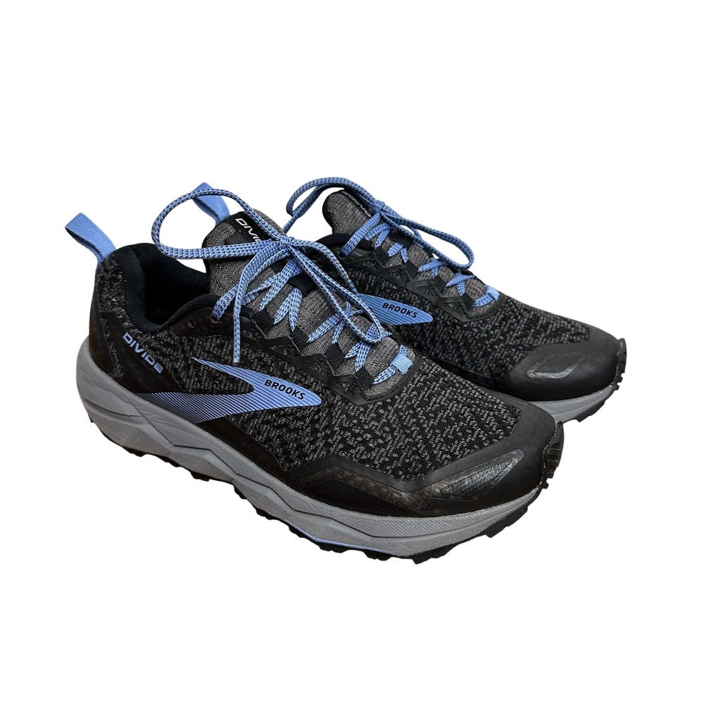 Brooks Divide 4‎ Women's Trail Running Shoes Black Blue Size 8